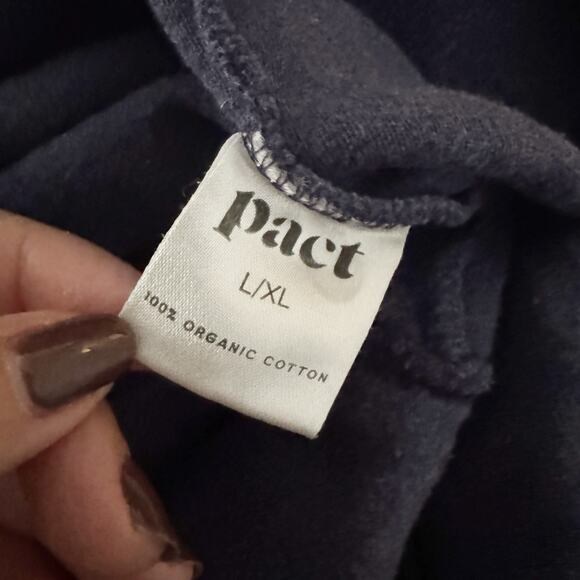 PACT Airplane Wrap Cardigan Heather Blue Large XL - Picture 8 of 8